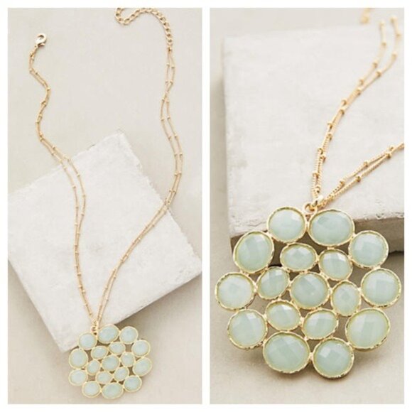 Anthropologie Jewelry - ANTHROPOLOGIE Annemette Pendant Necklace in Mint Green